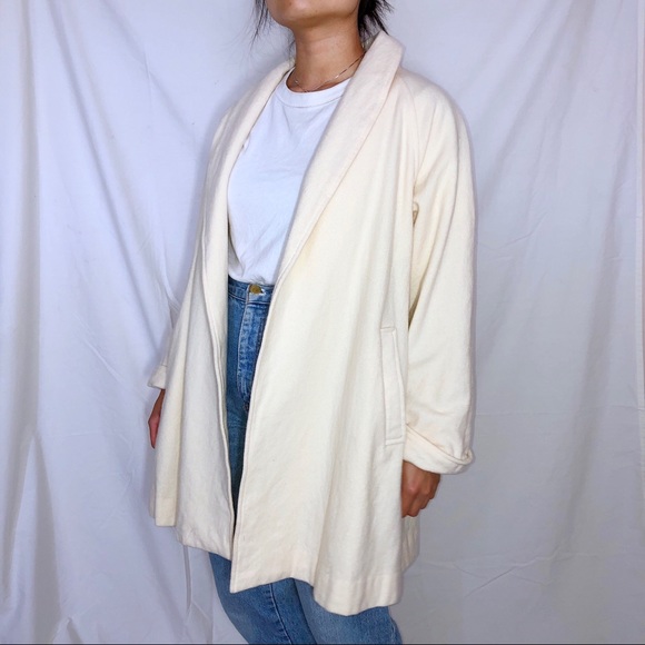 Vintage Dumas Wool Trench Coat S - Picture 2 of 5